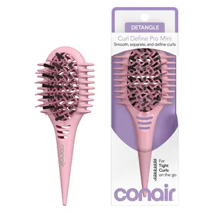 Conair Curl Define Brush Mini Size Tight Curls Pink