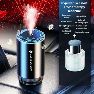 Car Aromatherapy Diffuser - Rechargeable Home Essential Oil Diffuser for Air Freshening and Purification - Starry Sky Light Effect with Multiple Switchable Modes