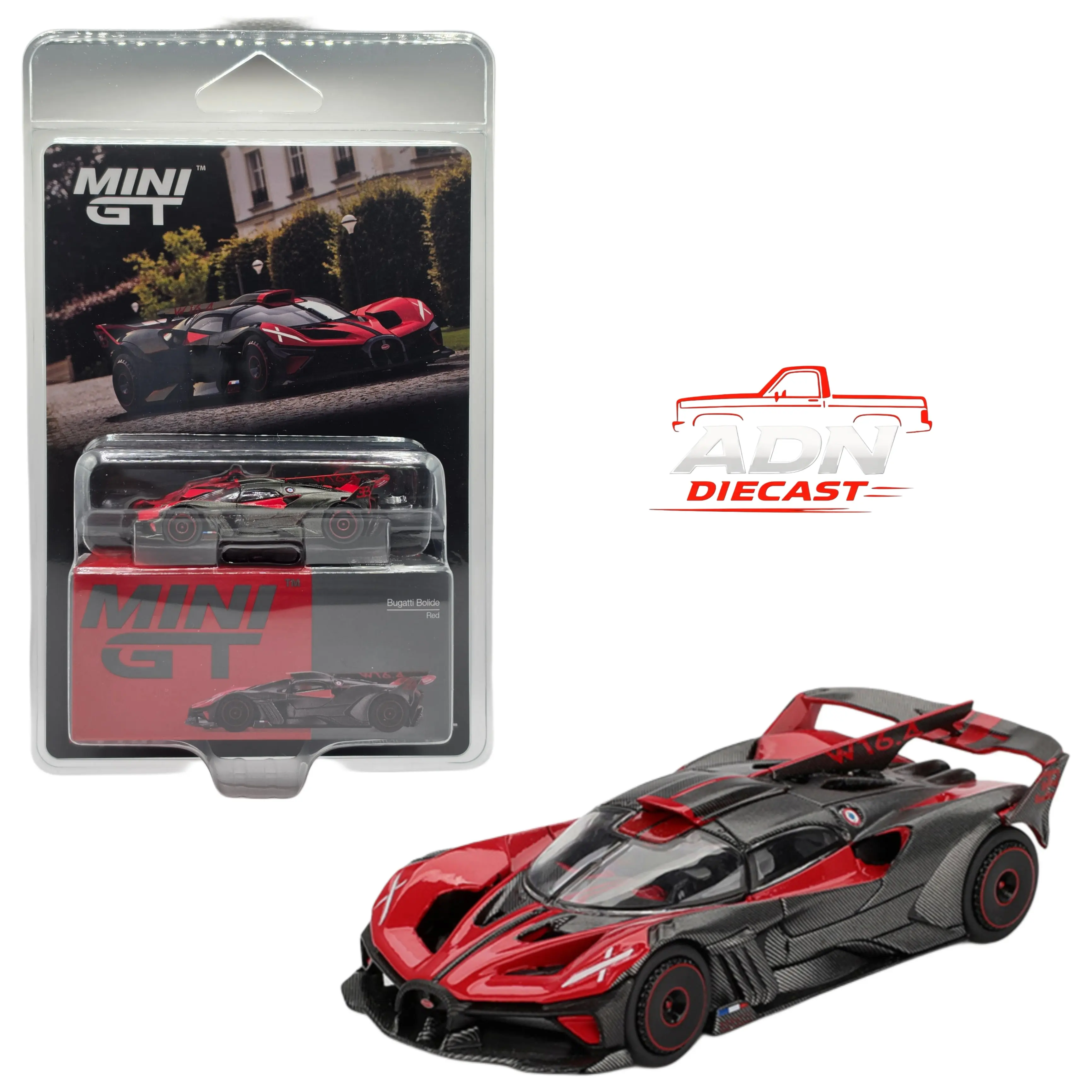 Mini GT Bugatti Bolide – Red - Diecast 1:64