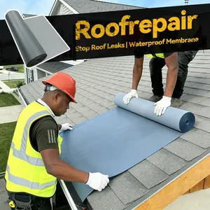 19-Inch Waterproof Roof Repair Sealant Tape, Self-Adhesive Leak Proof for RV, Metal Sheds, Concrete Floors, UV Stable, Tool-Free Fix