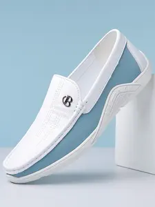 Men's Business Casual Shoes, Casual Work Shoes, Slip-On Oxford Design, PU Material, All-Season Wear, Comfortable Office Footwear, Elegant Style, Flat, Rubber