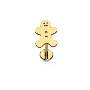 Cords Club Gingerbread Flat Back Stud - Single Earring
