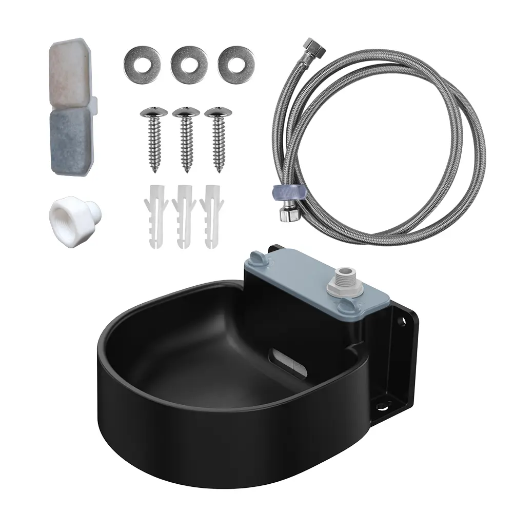 Automatic Chicken Waterer with Float Valve, Auto Fill Water Bowl for Poultry, Ducks, Dogs, Goats, Sheep and Livestock, Outdoor Self Refilling Water Dispenser, ABS Watering System, Easy Connect Hose Design, Constant Fresh Water Supply for Farm Animals