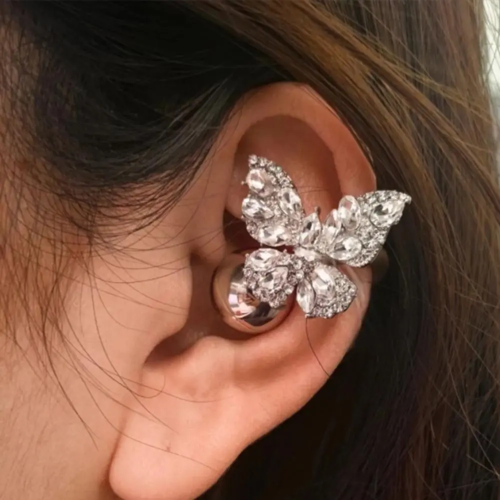 Rhinestone Earbud Clip Zirconia Rhinestone Clip on Earbuds Decorative Accessories for Diy Decoration Exquisite Earphone Buckle