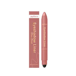 Zephoco 2-in-1 Eyeliner Pen Rose Gold Create Fashionable Eye Makeup Smooth Silky Natural Color Long-lasting Mineral Oil & Beeswax Formula