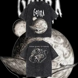 AUDIO WAVE RECORD - Gojira From Mars To Sirius Heavy Metal Graphic T‑Shirt, Rock Music Graphic Hoodie, Rock band tee, Mexico style menswear