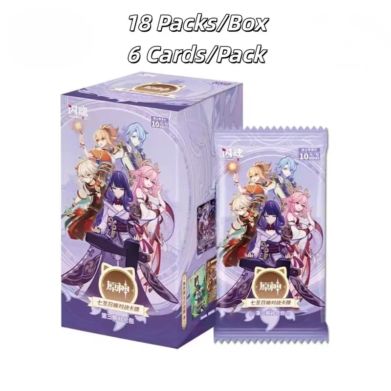 2025 Shiningsoul Genshin Impact Authentic Sealed TCG Booster Box, Collectible Hobby Box with Card Packs, Premium Trading Cards Set for Enthusiasts, Collectible Card, Boosterbox