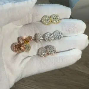 Shiny upside down VVS one clarity moissanite earrings