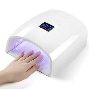66W UV LED Nail Lamp Professional Cordless Manicure Rechargeable UV Light with 5 Timer Settings for Salon & Home White Nail Lamp Cutics Machine