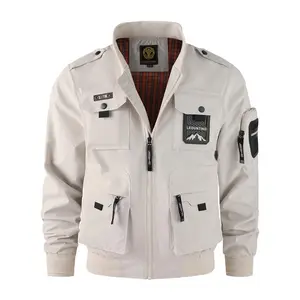 Men’s Tactical Jacket with Multiple Pockets, Workwear Style, Round Neck, Waterproof, for Outdoor Environments — TikTok Shop Black Friday