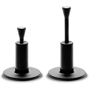 Golf adjustable golf tee; premium driving range mat golf tees; great for hitting balls into a practice net or simulator-2 pack Black