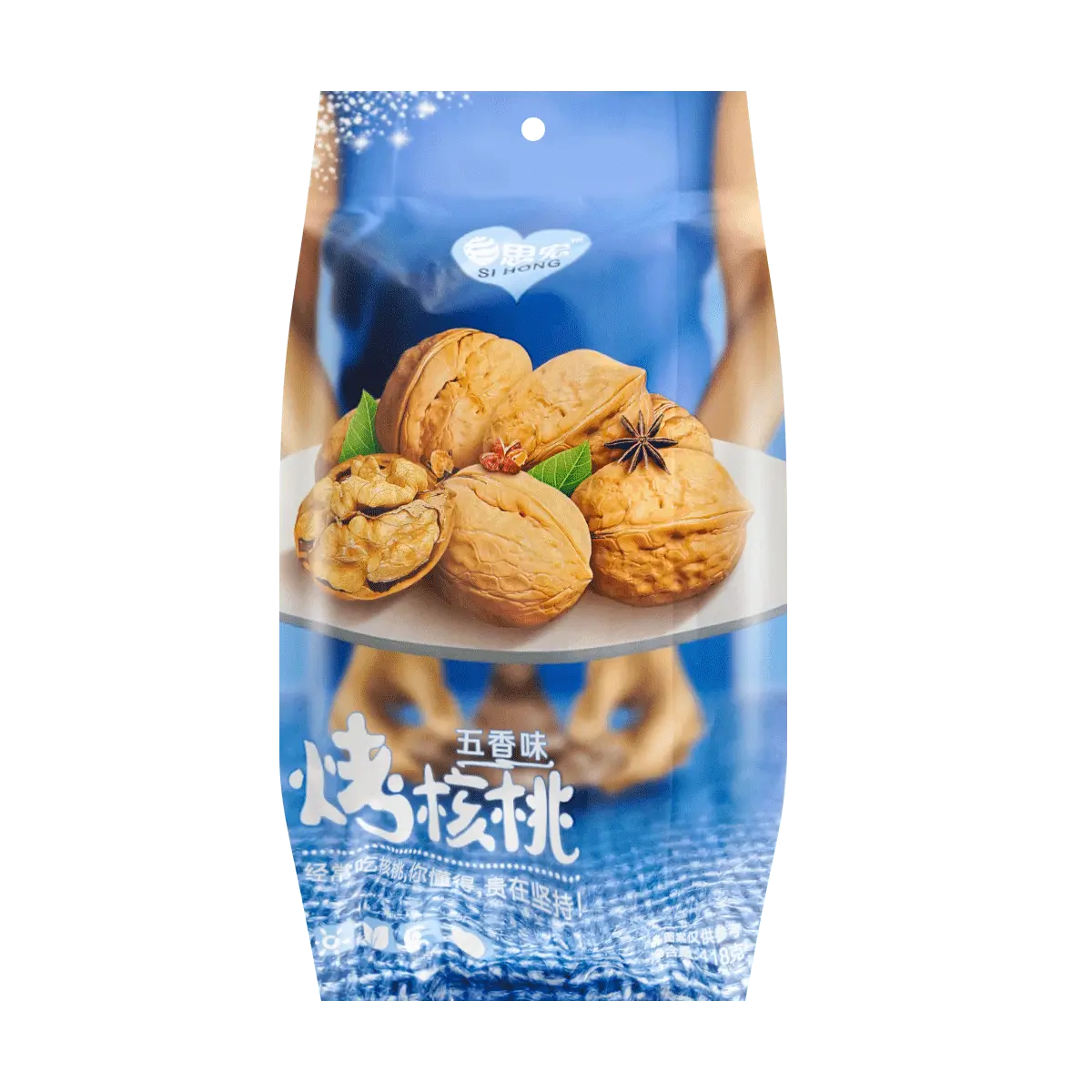 SIHONG Roasted Walnuts, 5-Flavor Seasoned, 418g - Savory Snack Nuts for Healthy Eating