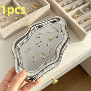 Elegant Cloud Hexagonal Jewelry Tray, Perfect for Vanity and Bathroom Decor, Stylish Home Accessory, 1 Piece