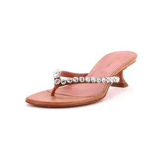 Pre-owned Amina Muaddi Women's Gigi Heeled Sandals Leather with Crystals 45 by Rebag