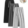 pants men sweatpants Men's Solid Thermal Lined Drawstring Oversize WaistPants,Casual Comfy Loose Fitting Trousers for Fall &Winter, Men's Bottoms for Daily Wear, Relaxed Fit, fleece sweatpants,school season