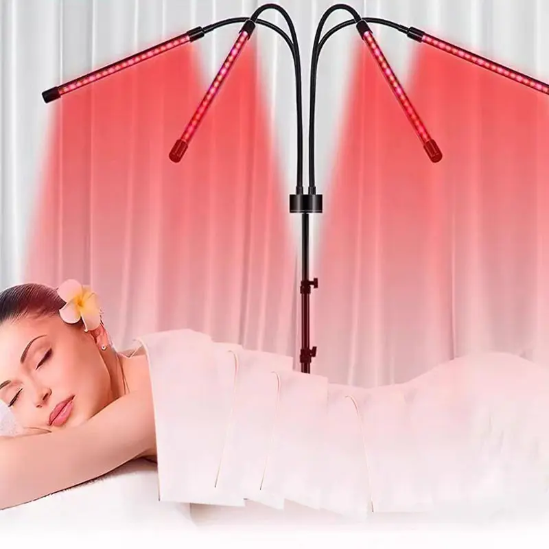 LED Light 660nm+850nm Tripod Floor Beauty Lamp, Timer Dimming, Spectrum Switch, Home Yoga Relaxation Lamp, Portable Brightening, Dimmable Floor Lamp, Dimmable Lamps