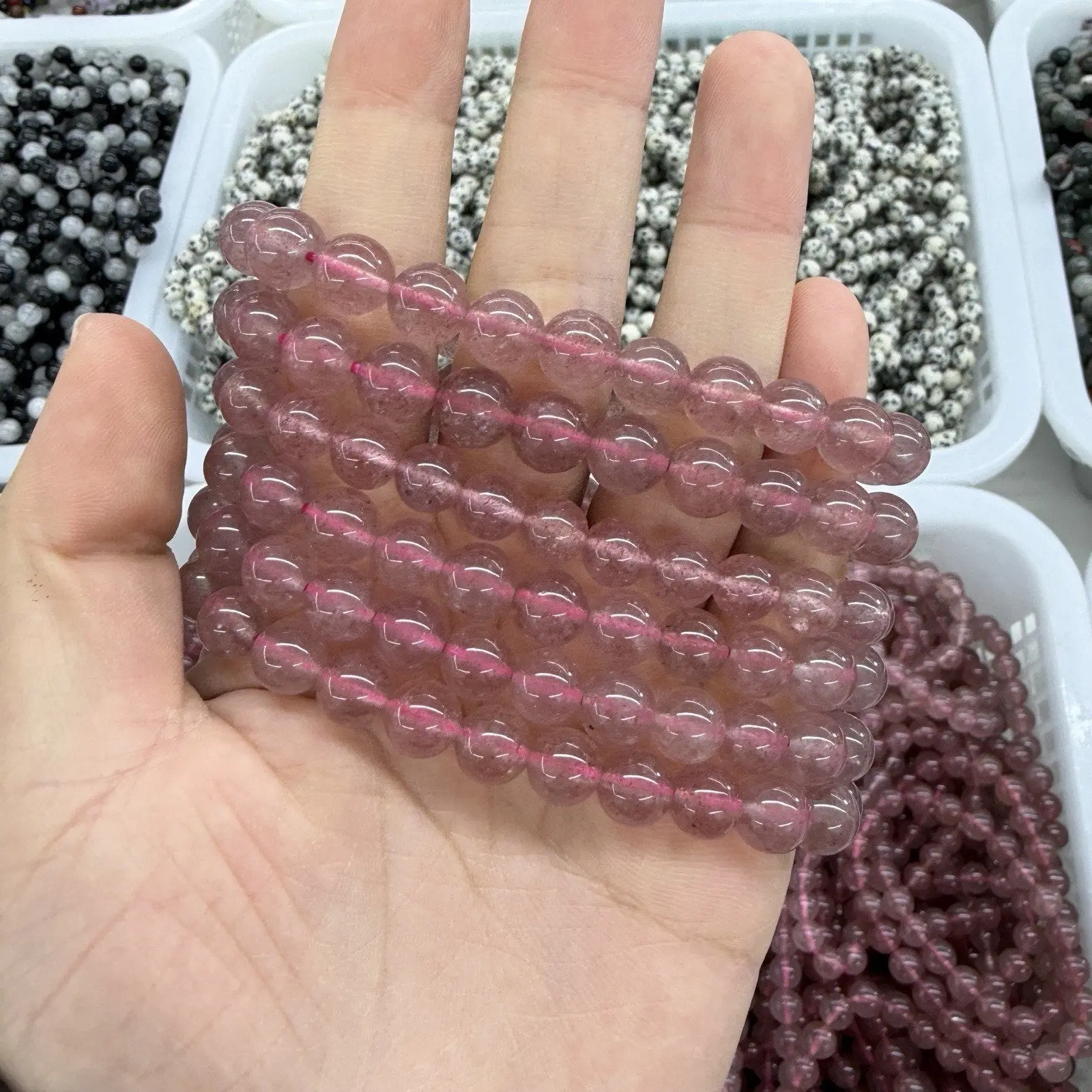 8MM Strawberry Quartz Bracelet