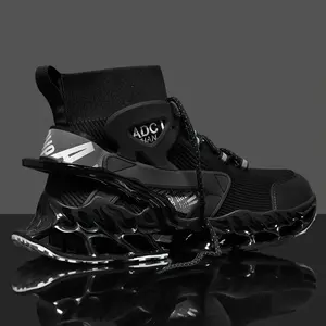 UYCEKK New Large Size Men's Shoes Summer Breathable Mesh Height-Increasing Sports Shoes Youth Running Shock-Absorbing Ultra-Light Blade Trendy Shoes