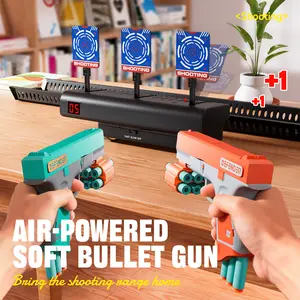Gun target paper, scoring and resetting shooting target, suitable for Nerf practice, is an ideal gift toy for children, teenagers, boys and girls. Handheld Pneumatic Blasting