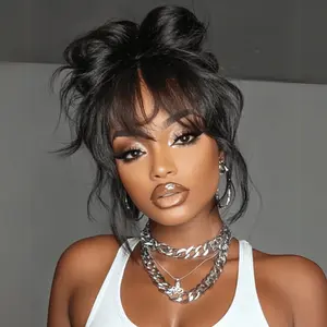 UNice Pre-Everything Fluffy Natural Loose Wave Wig with Curtain Bangs Glueless 13x4/7x5 HD Lace Human Hair Wigs Friendly for Beginners #greenish #TikTokShopSpringGlowUp Lace Closure Wig