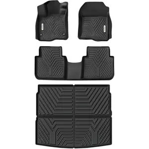 OEDRO Floor Mats & Cargo Liner Fit for Honda CR-V 2025 2024 2023, Fit CRV (Include Hybrid Models) Floor Liners with Cargo Mat (Upper Position) Full Set