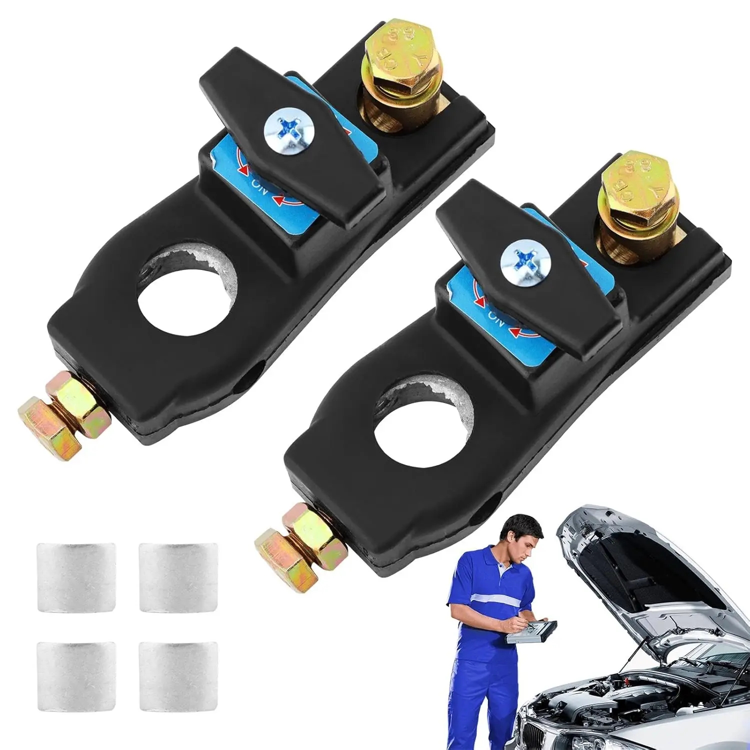 Car Battery Cut-Off Switch Breaker, 12-24v Advanced Vehicle Disconnect, Heavy Duty Power Cut Master Isolator for Car Truck Boat