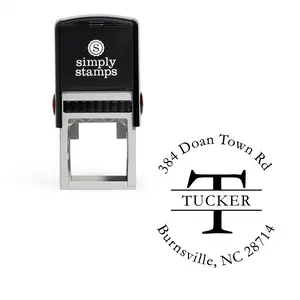 Custom Round Address Stamp | Personalized Return Address Stamp | Multiple Designs | Self-Inking