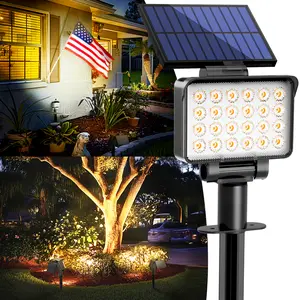 Solar Spot Lights Outdoor Waterproof for Flag, Tree, House, Garden, Yard, Landscape Spotlights for Accent Uplighting Halloween Christmas Decorations solarlights of