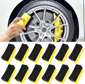 12 PacK Tire Grip Applicator - Tire Shine Car Detailing Foam Sponge Tool|Car Cleaning Supplies After Car Wash Tire Cleaner | for Vinyl Rubber & Trim Accessories-Wheel Cleaner - Home Improvement.