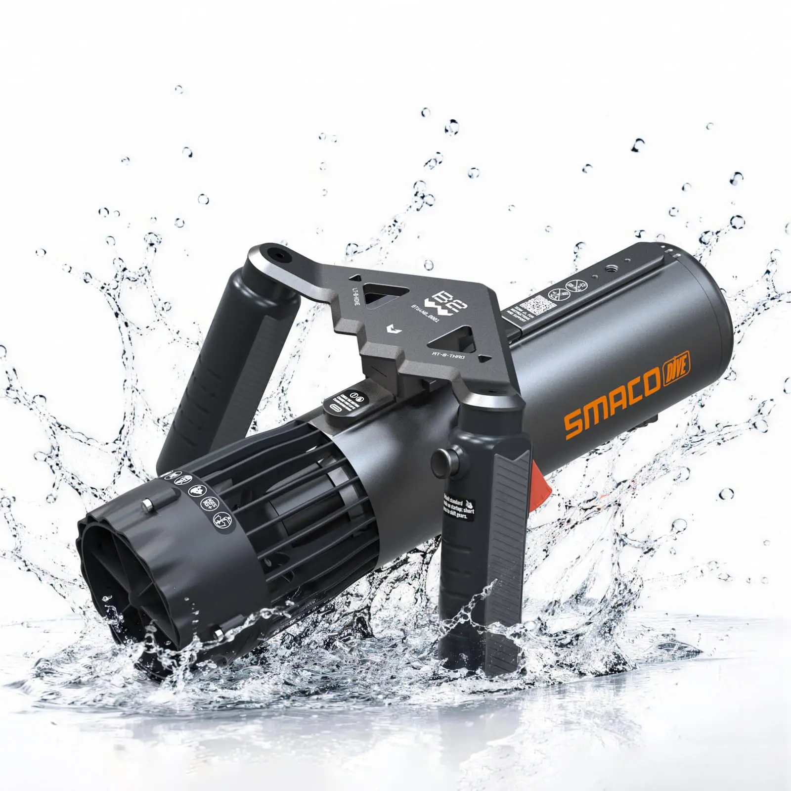 SMACO B2 Underwater Scooter for Diving, Snorkeling, Pool Fun, Beach Trips and Boat Water Sports, Portable Sea Scooter with Dual High-Power Motors, Pressure-Sensitive Trigger Control, 126 Wh Battery, Type-C Charging, Protective Intake Grille