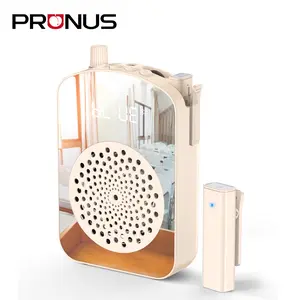 PRUNUS A10 Voice Amplifier Wireless with Lapel Microphone Charging&Storage Portable Voice Amplifier for Teacher with Microphone Headset and Speaker Mini Voice Amplifier for Classroom Speech Training Beige Audio Handy Wired Smartphone - Bluetooth