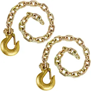 5/16" x 35" Grade 70Trailer Safety Chain with Clevis Style Slip Hook 18,800 lbs Break Strength 2 count (5/16" x 35")