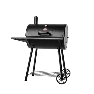 Char-Griller Super Pro Charcoal Grill 30-Inches W Black Barrel Charcoal Grill