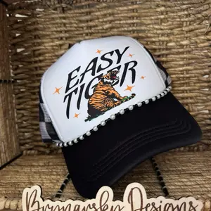 Easy Tiger Checkered Trucker Hat