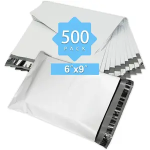 Reliable Mailer 6x9 Inch 500Pcs White Poly Mailers Bulk Envelopes Shipping Bags Self Seal Adhesive Waterproof and Tear-Proof Postal Expandable Polyethylene for Business Shipping Packaging