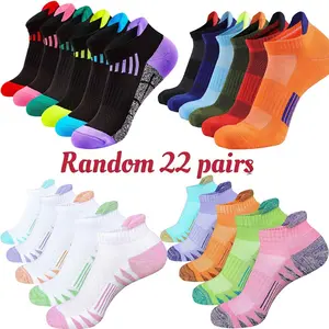 6/12/22/24 Pairs Women's Casual Comfortable Soft Moisture-absorbing Breathable Ear-lifting and Shallow Heel Socks Suitable for Outdoor Sports Rock Climbing and Cycling Footwear Accessories Active Lifestyle