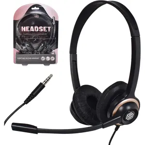 Headset with Microphone - Noise Canceling  Headset for Office, Meetings, Chat- Comfortable Over-Ear PC Headphones with Rotating Mic- 3.5 Jack for Universal Connectivity (1 Pack)