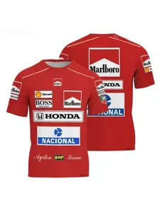 Alton Senna Honda racing short sleeved men's and women's T-shirt fashionable and trendy, suitable for outdoor extreme sports T-shirt