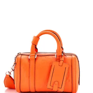 Pre-owned GUCCI Leather Travel Bags Duffle Bag Jumbo GG Embossed Mini by Rebag