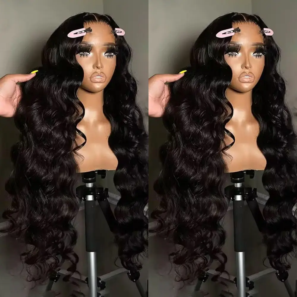 32 34 Inch Body Wave 7x5 Glueless Human Hair Wigs Body Wave Pre-Cut 13x4 Lace Frontal Wig Brazilian Human Hair Wig 180 Density Natural Color Glueless Wig For Women TikTokShop SummerVibes