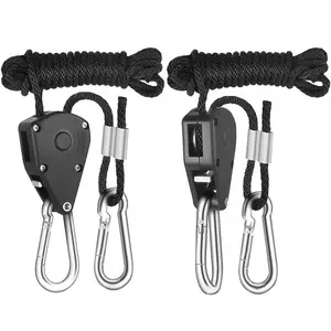Heavy-Duty Ratchet Tie Down Straps 8 Inch x 6 Feet with Carabiner Hooks 150 lbs Capacity Adjustable Cargo Straps for Secure Transport