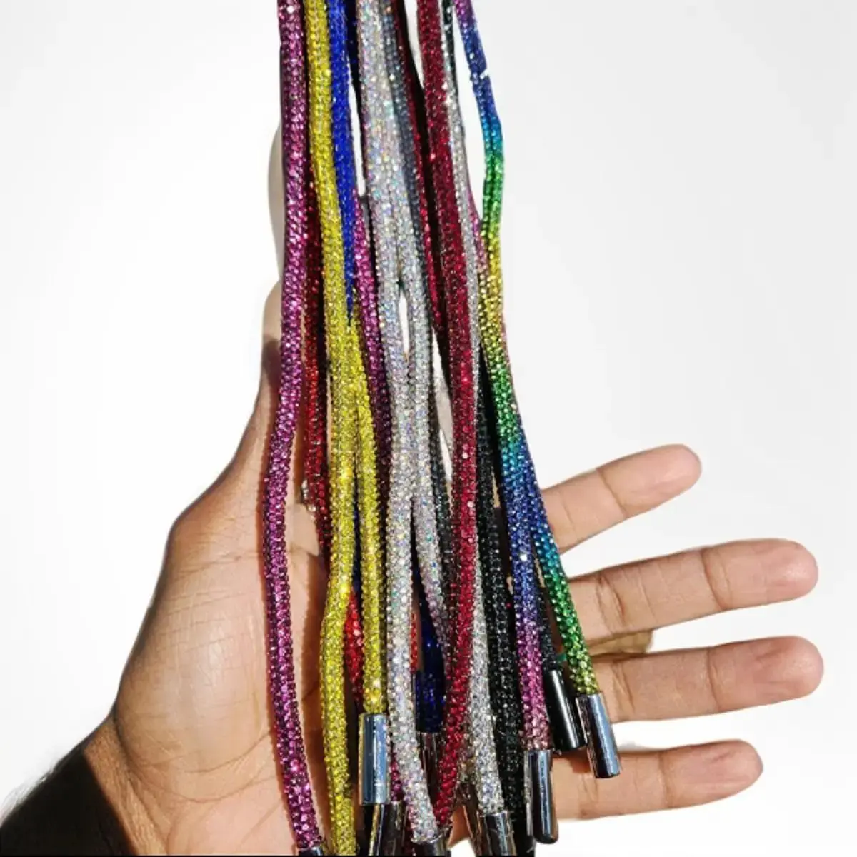 Colorful Rhinestone Bling Hoodie Strings