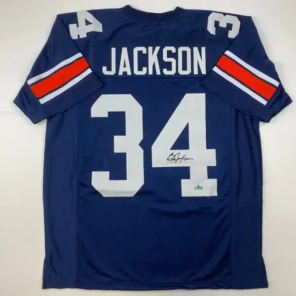 Facsimile Autographed Bo Jackson Auburn Blue Reprint Laser Jersey