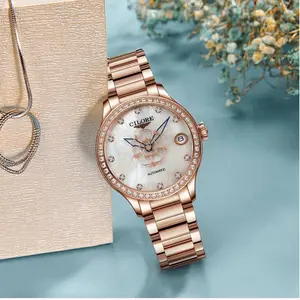 Waterproof Zodiac Collection Men Automatic Watch, Classic Round Polished Silver Steel Case, Dual-Layer Textured Dial with 12 Engraved Zodiac Constellation Symbols