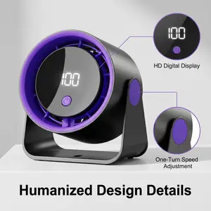 2026 New Desktop Mini Fan, USB Charging Silent Office Desk Fan, Usb Rechargeable Fan, Portable Dorm Hanging Wall Mount, Portable Personal Fan, Powerful Home Kitchen Leafless Circulation, Speed Adjustable Fan, Adjustable Cooling Fan, Travel Fan