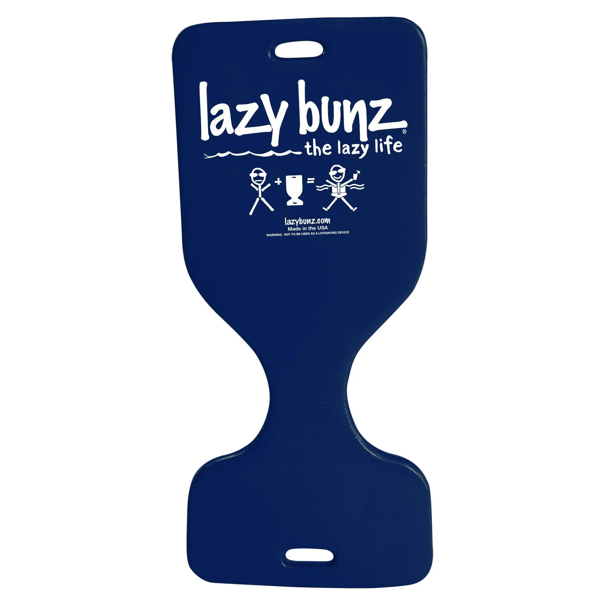 TRC Recreation Lazy Bunz Vinyl Foam Saddle Float Seat/Mat w/ Handles, Navy Blue