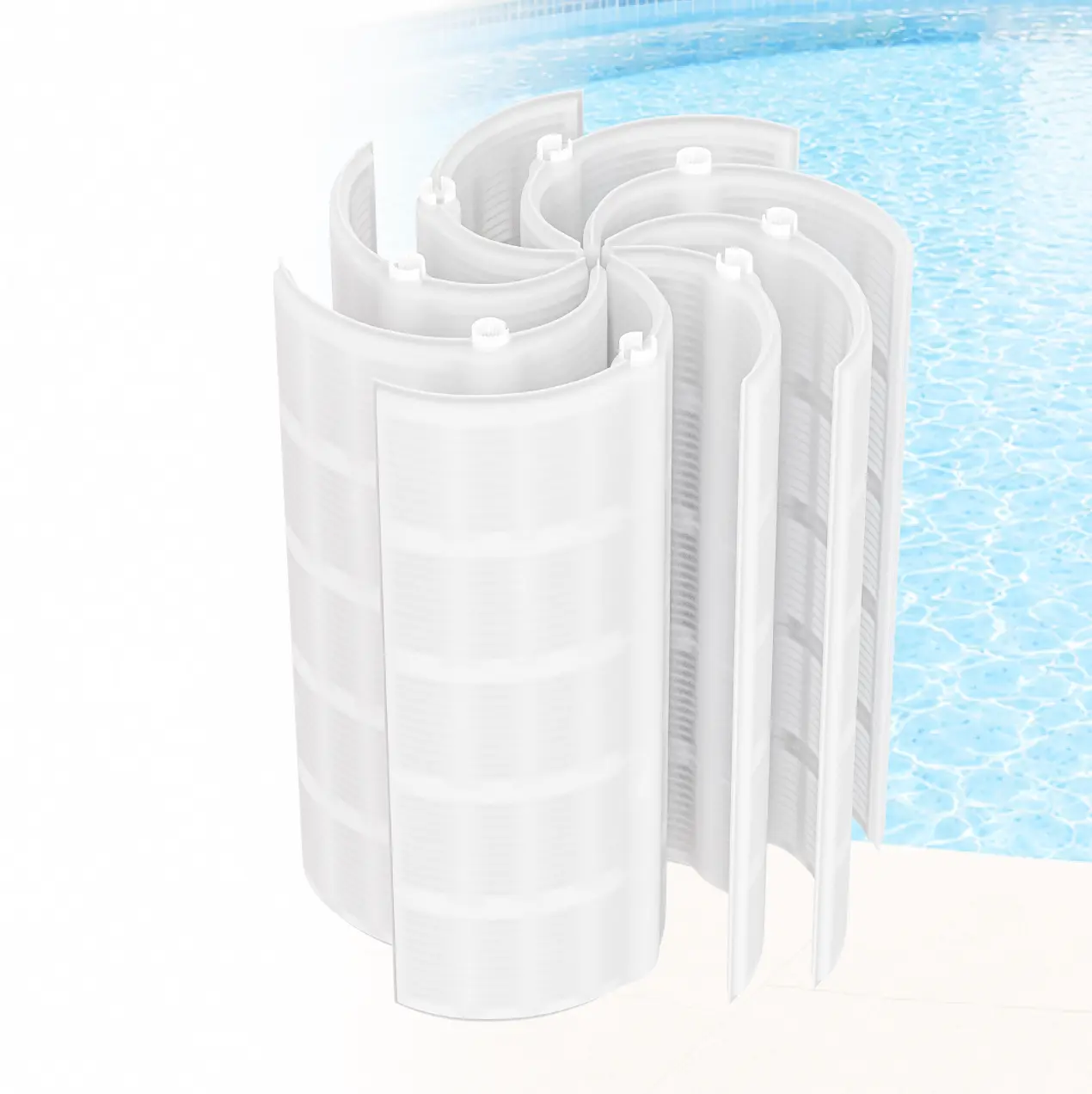 FS-2005, Fns Plus60 DE Filter Compatible with Pentair FNS Plus 60, 59003000, Jandy DEL/DEV60,DE6020, FS-2005, PFS3060, FC-9550,PG-1905, FG-1005, 7 Full + 1 Partial, 60 Sq.Ft DE Grid, 30 inch Height, 1 Set