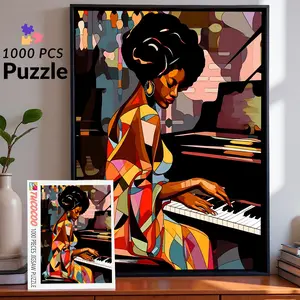Tucocoo Vibrant Jazz Pianist 1000-Piece Jigsaw Puzzle, Eco-Friendly Recycled Cardboard Puzzle Art, 27.5x20in Relaxing Game for Adults, Home Décor Gift, Pieces Jigsaw Puzzles