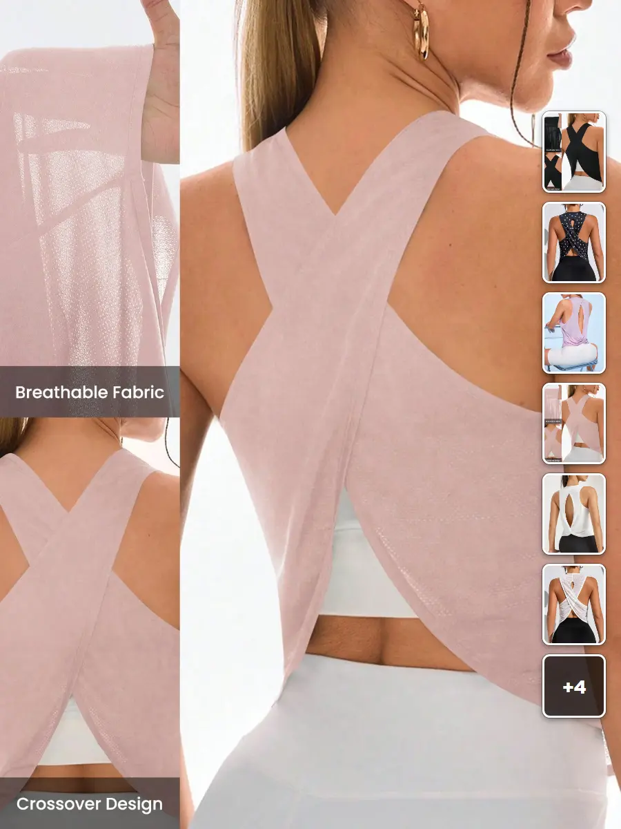 Workout Crop Top Solid Stretchy Gym Athletic Activewear Athleisure