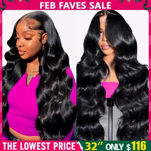 Bling Hair 13x6 Body Wave Lace Front Wigs Human Hair Pre plucked With Baby Hair 180 Density Human Hair Wigs For Women HD Lace Frontal Wig